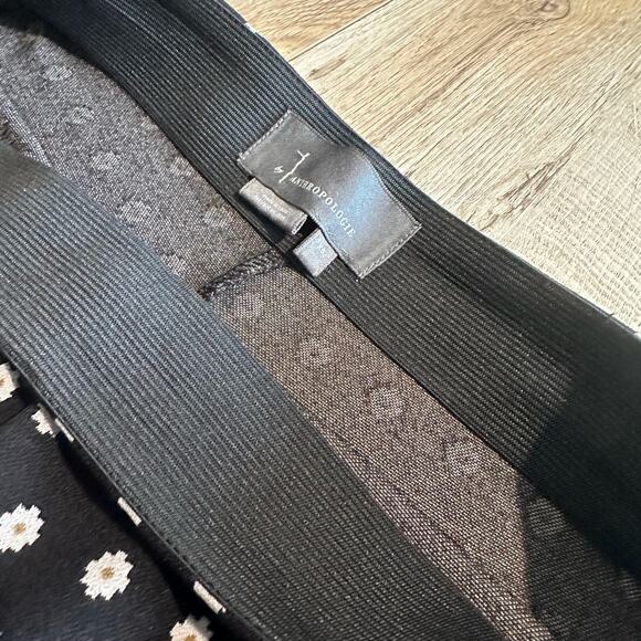 Anthropologie Daisy Print Mikayla Cropped Flare Pull on Pant Black XS - Picture 6 of 10